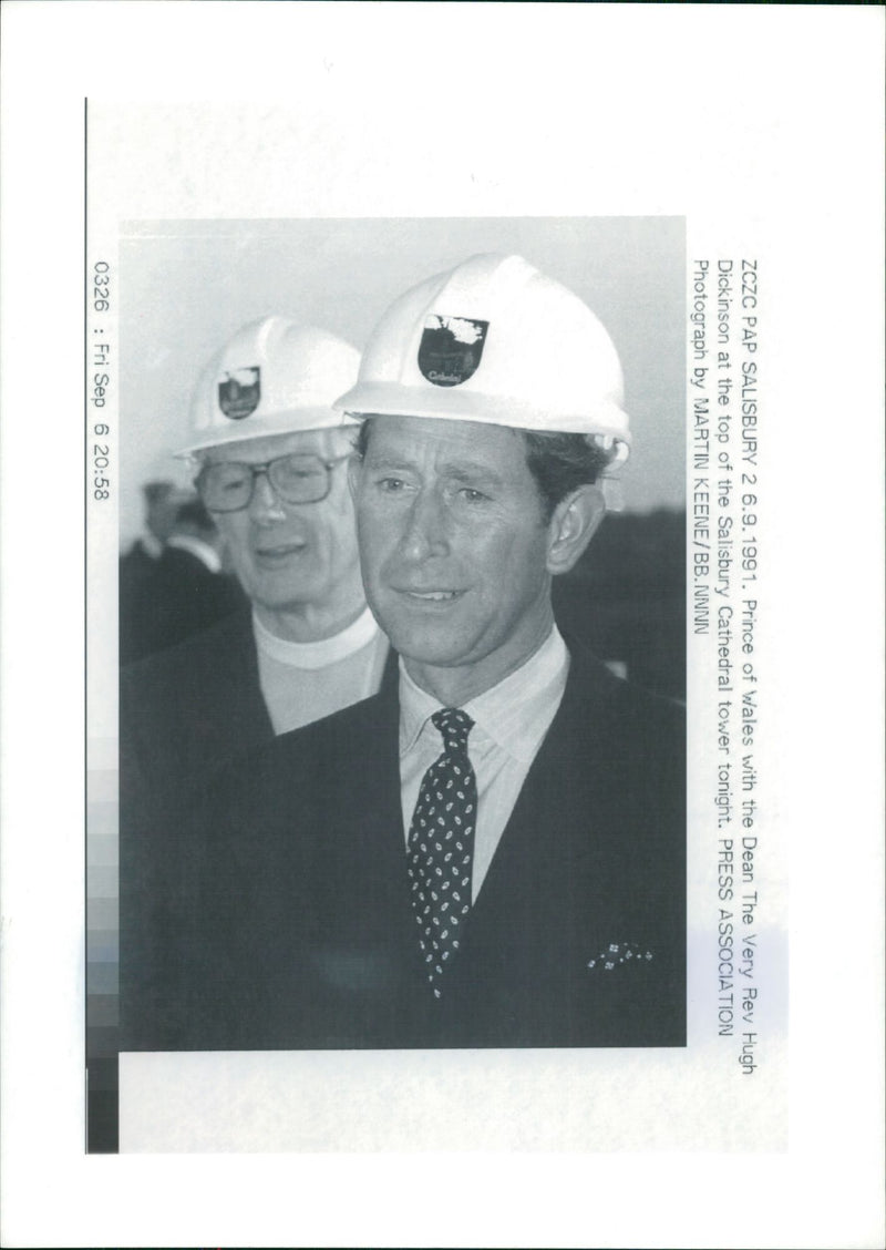 Prince Charles and Hugh Dickinson. - Vintage Photograph