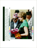 Princess Diana, Prince Dipendra and G. P. Koirala. - Vintage Photograph