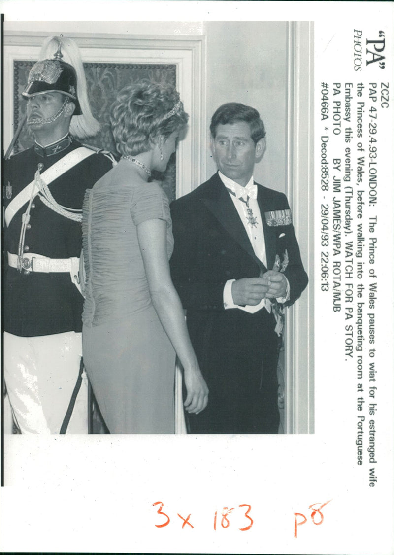 Prince Charles and Princess Diana. - Vintage Photograph