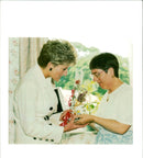 Princess Diana and Debbie Reynolds. - Vintage Photograph