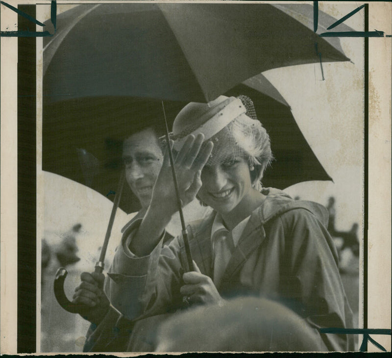 Prince Charles and Princess Diana. - Vintage Photograph