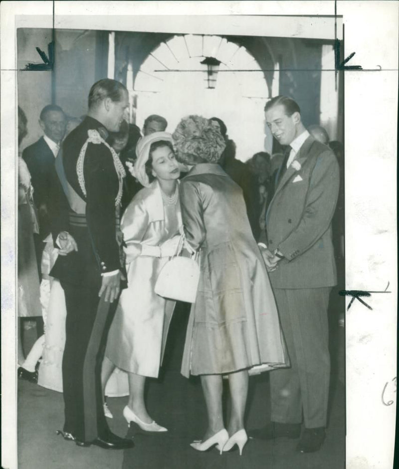 The Duke and Duchess of Kent, Queen Elizabeth II and Prince Philip. - Vintage Photograph