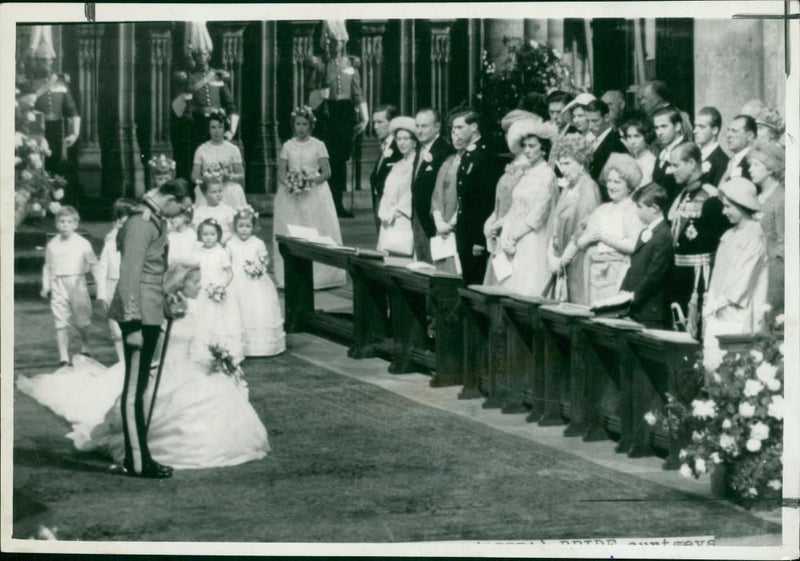 The Queen Mother, Queen Elizabeth II, Prince Philip and The Duke and Duchess of Kent. - Vintage Photograph