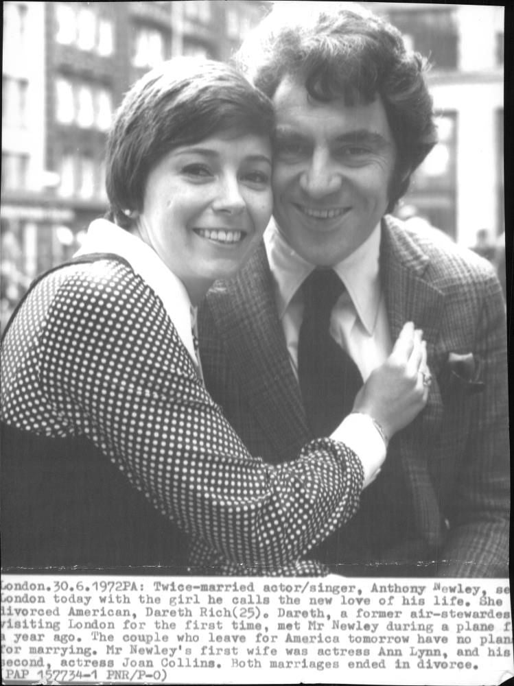 Anthony Newley and Dareth Rich. - Vintage Photograph