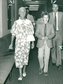 Duchess of Kent and her son. - Vintage Photograph