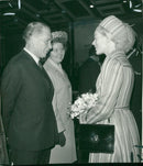 Duchess of Kent  with Mr. Arthur Troop. - Vintage Photograph