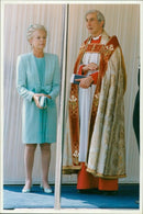 The Duchess of Kent and Rev. Michael Mann. - Vintage Photograph