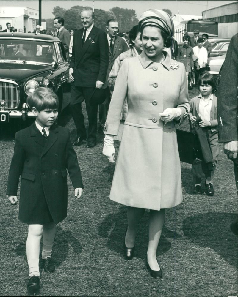 Prince Edward and Queen Elizabeth II. - Vintage Photograph