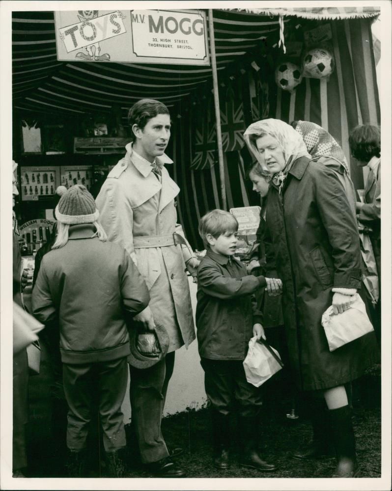 Prince Charles and Prince Edward. - Vintage Photograph