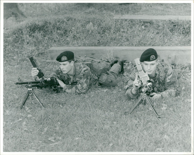 Prince Edward and 2nd Lt. J.P.H. Hughes. - Vintage Photograph