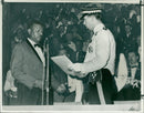 The Duke of Kent and Errol Barrow. - Vintage Photograph