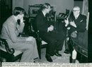 Duke of Kent and Prince Philip in meeting with Finland's President Paasikivi - Vintage Photograph