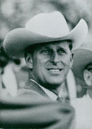 Prince Philip Duke of Edinburgh in hat visiting Canada - Vintage Photograph