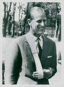Prince Philip Duke of Edinburgh with injured arm - Vintage Photograph