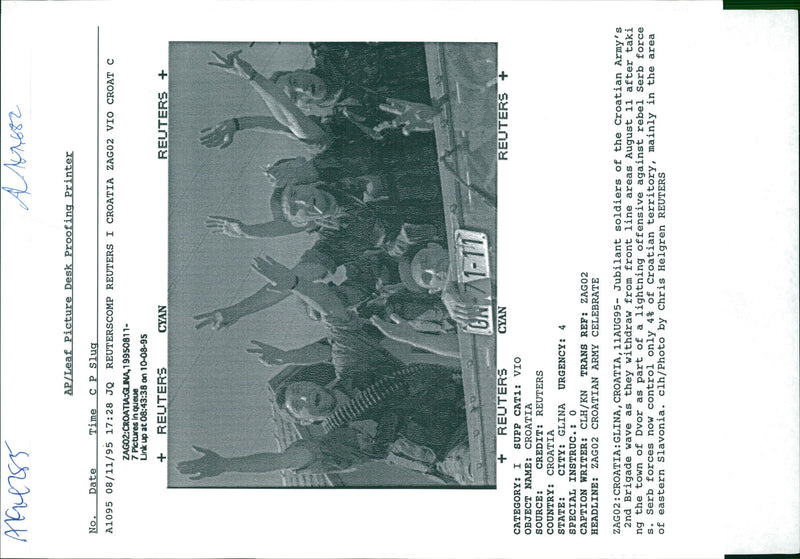 Croatian army. - Vintage Photograph