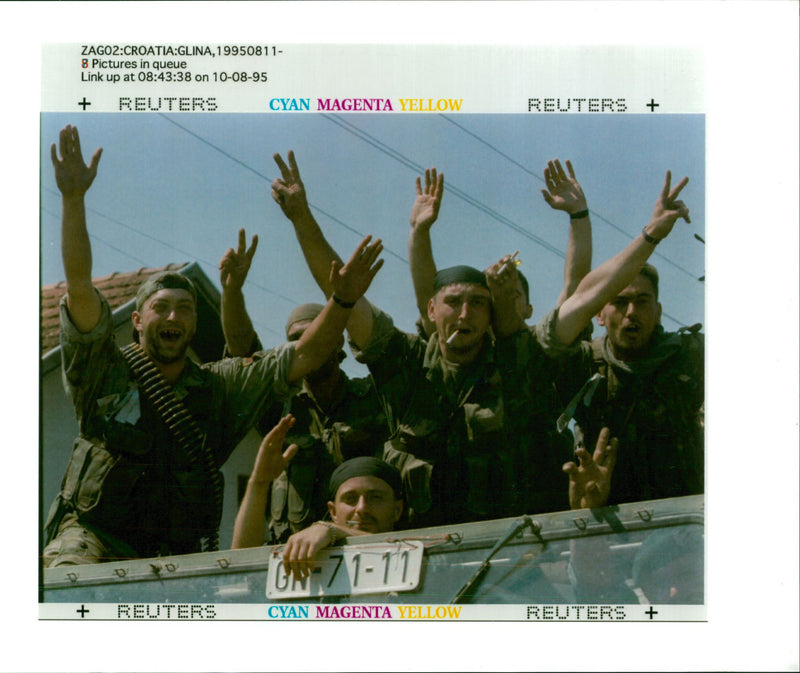 Croatian army. - Vintage Photograph