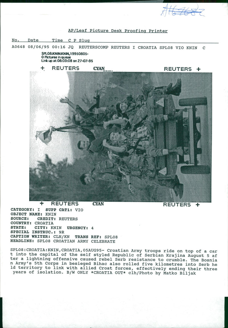 Croatian Army. - Vintage Photograph