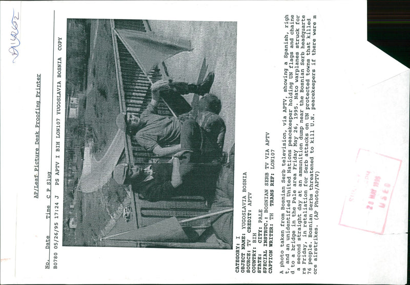 UN peacekeepers. - Vintage Photograph