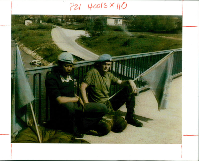 UN peacekeepers. - Vintage Photograph
