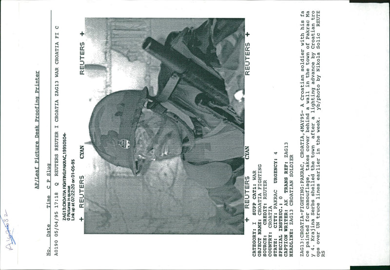 Croatian soldier. - Vintage Photograph