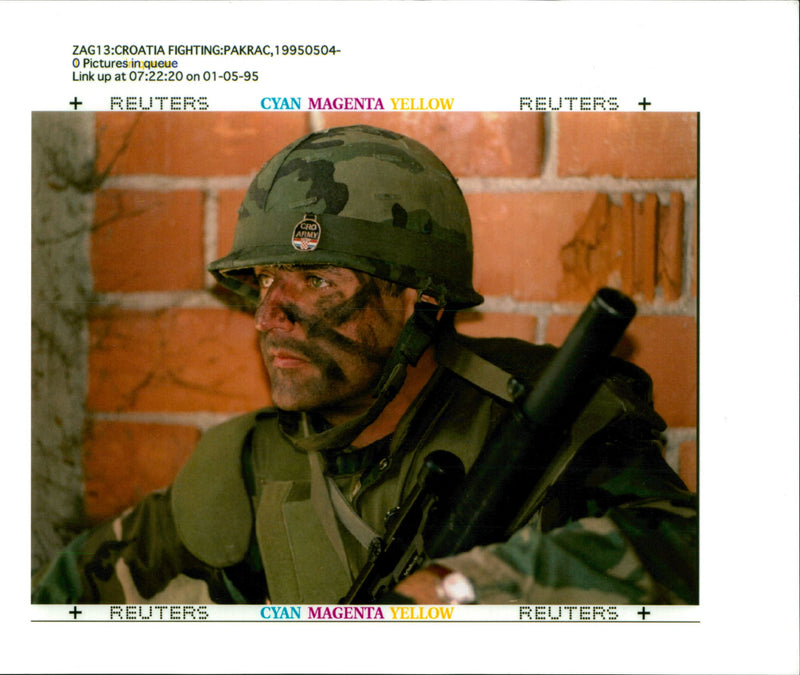 Croatian soldier. - Vintage Photograph