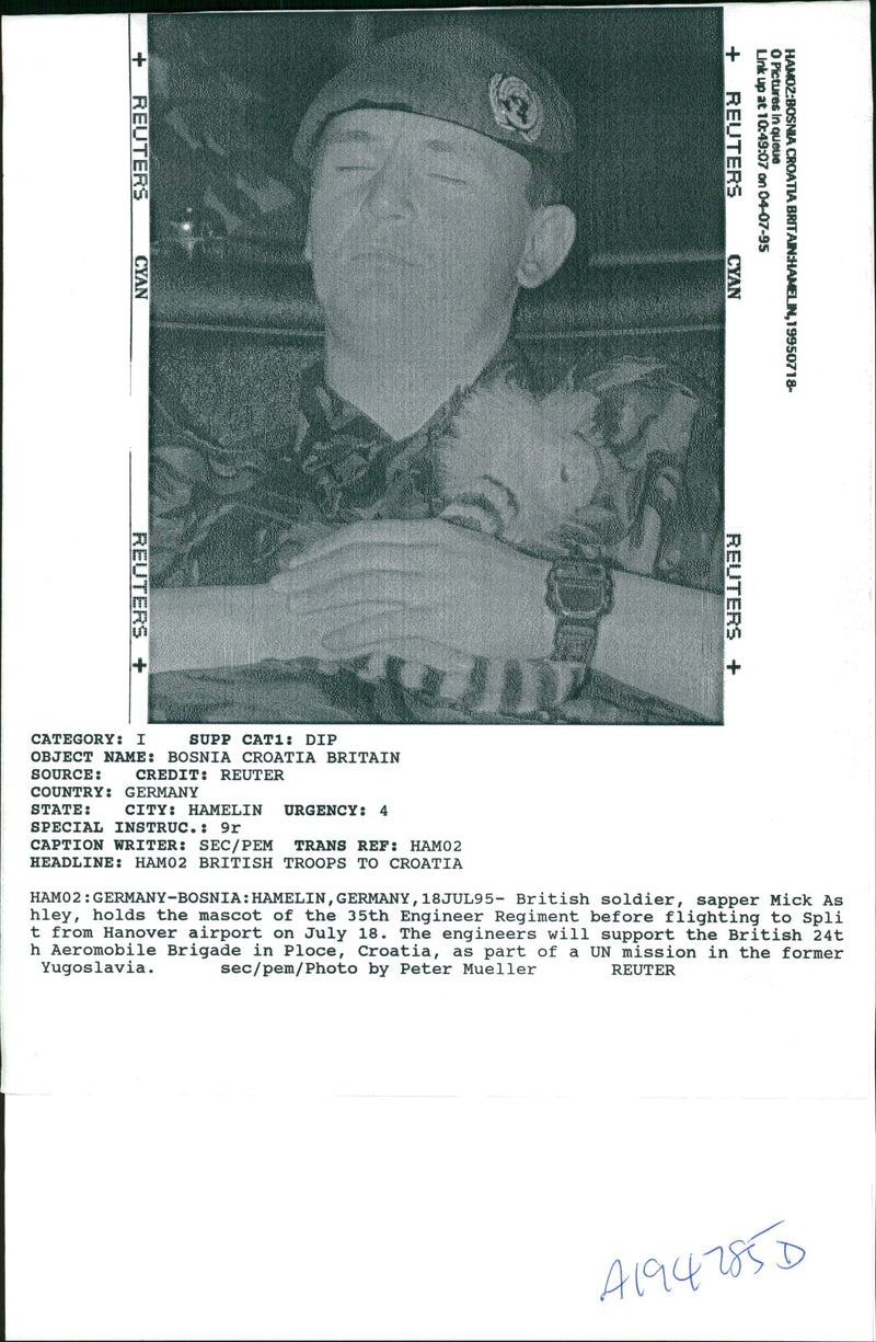 Mick Ashley. - Vintage Photograph