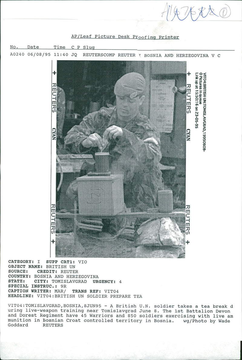 British UN soldier. - Vintage Photograph