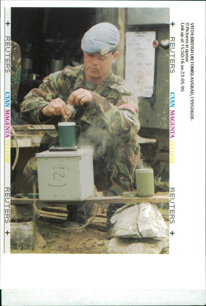 British UN soldier. - Vintage Photograph