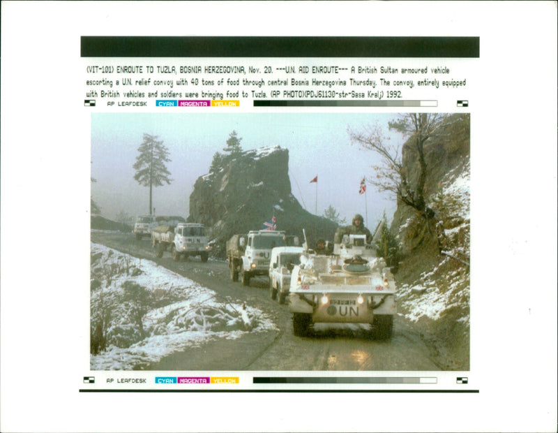 bosnian war british un troops. - Vintage Photograph