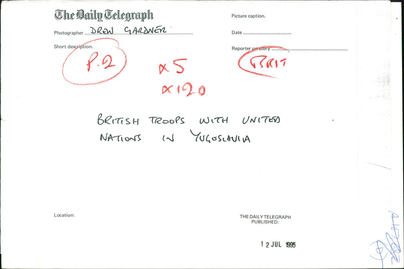 bosnian war british un troops. - Vintage Photograph