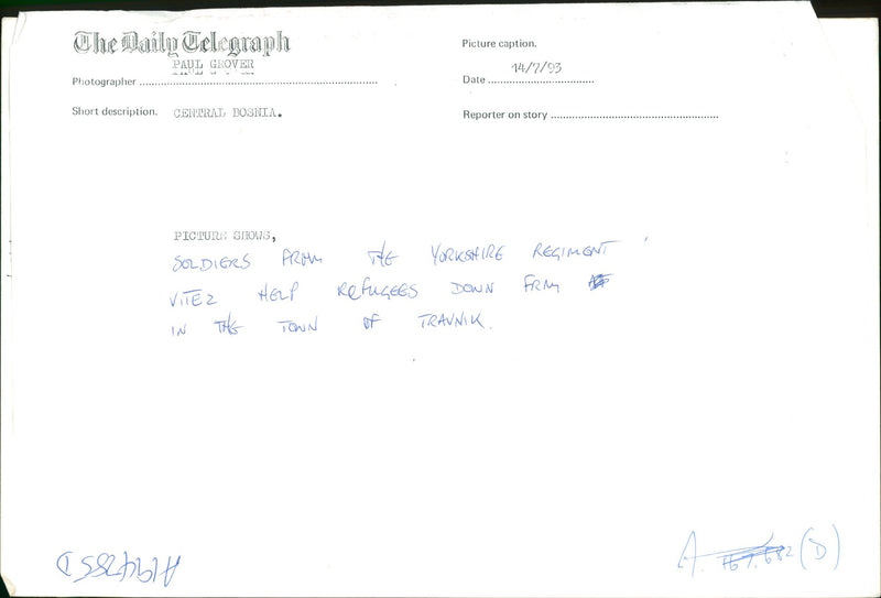 bosnian war british un troops. - Vintage Photograph