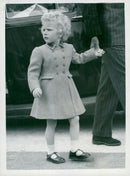 Princess Anne looks at the polo with Prince Charles and Queen Elizabeth. - Vintage Photograph