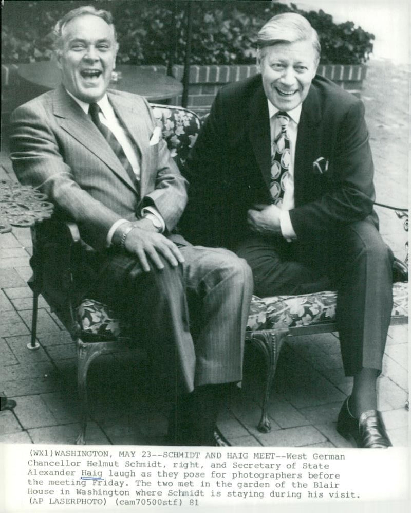 Alexander Haig and Helmut Schmidt - Vintage Photograph