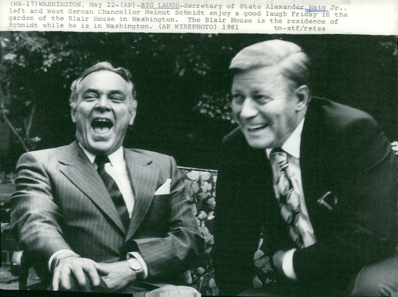 Alexander Haig and Helmut Schmidt - Vintage Photograph