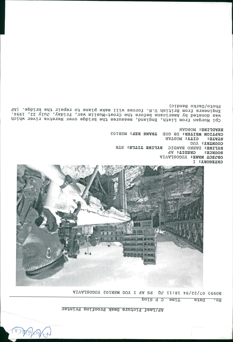 CroatâBosniak War - Vintage Photograph