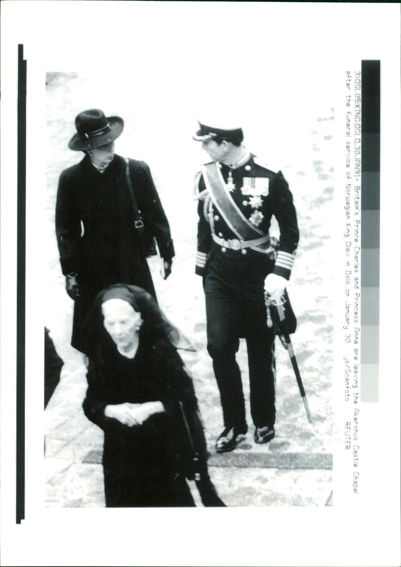 Anne, Princess Royal with Prince Charles - Vintage Photograph