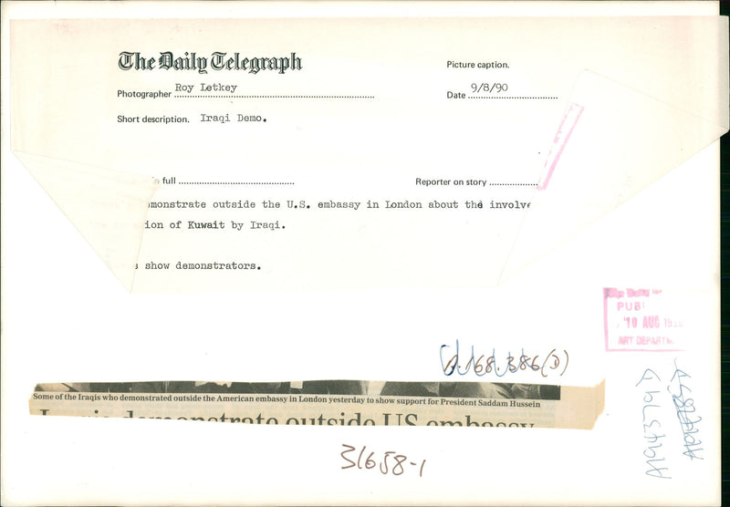 Invasion of Kuwait (Saddam Hussein) - Vintage Photograph