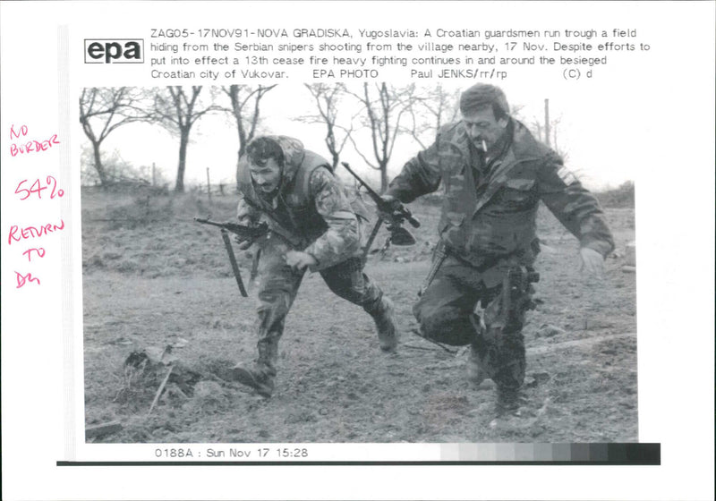 Croatian Guardsmen. - Vintage Photograph