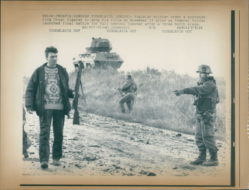 Battle of Vukovar - Vintage Photograph