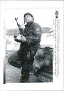 Unidentified Croatian soldier. - Vintage Photograph