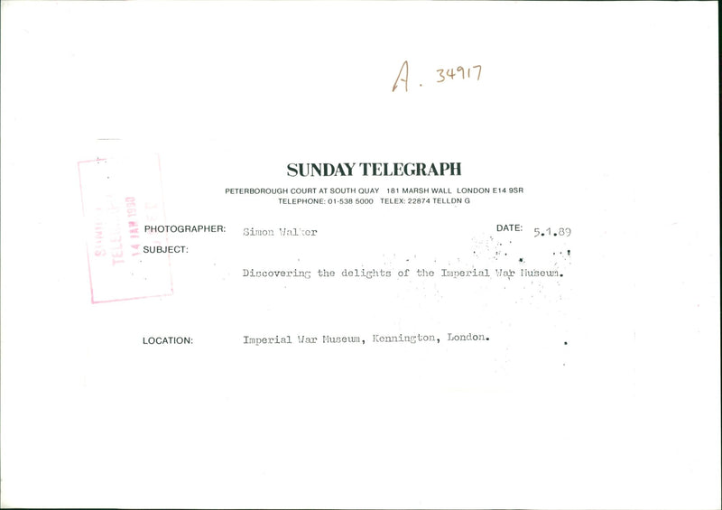 Imperial War Museum - Vintage Photograph