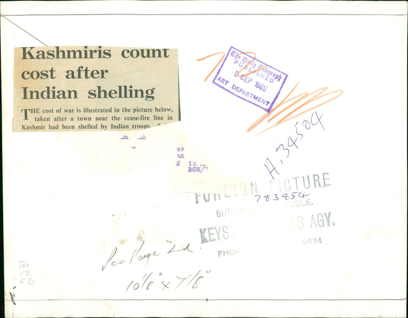 Kashimiris count cost after Indian selling. - Vintage Photograph