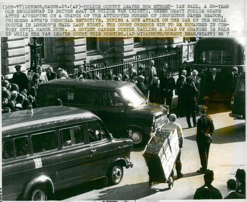 Foreign King, Princess Anne, Kidnapping Attempts March 1974, Attorney General Ian Ball Removed From Police Police - Vintage Photograph