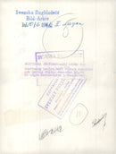 The second day of the British State visit, Queen Louise, Carl Albert Andersson and Duke Philip are seen in the picture. - Vintage Photograph