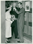 The second day of the British State visit, Queen Louise, Carl Albert Andersson and Duke Philip are seen in the picture. - Vintage Photograph