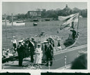 King Gustaf VI Adolf and Queen Louise welcome Queen Elizabeth and Prince Philip - Vintage Photograph