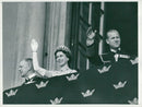 King Gustaf VI Adolf, Queen Elizabeth and Duke Philip - Vintage Photograph