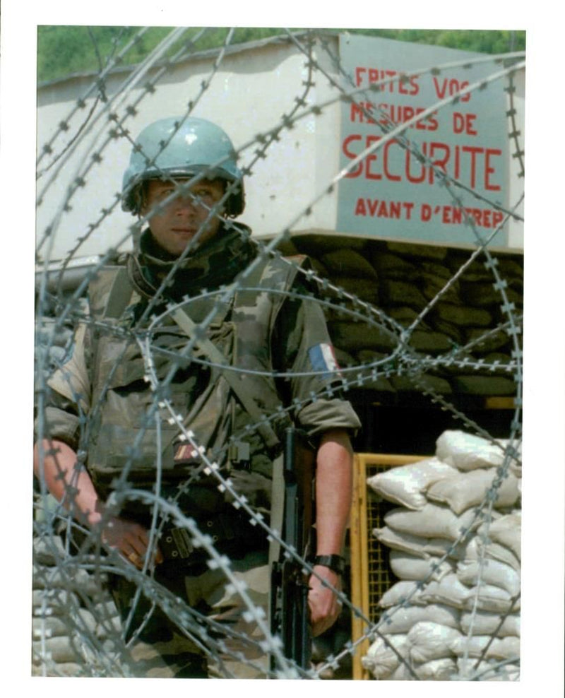 A French UN Soldier. - Vintage Photograph