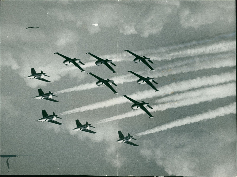 R.A.F. Gnat Aerobatic Team - Vintage Photograph