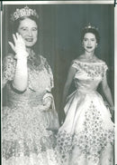 Princess Margaret with Queen Elizabeth - Vintage Photograph
